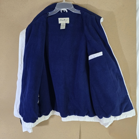 Eddie Bauer Mens Windbreaker Polartec Insulated Full Zip Bomber Jacket Sz L Tall - Picture 9 of 10